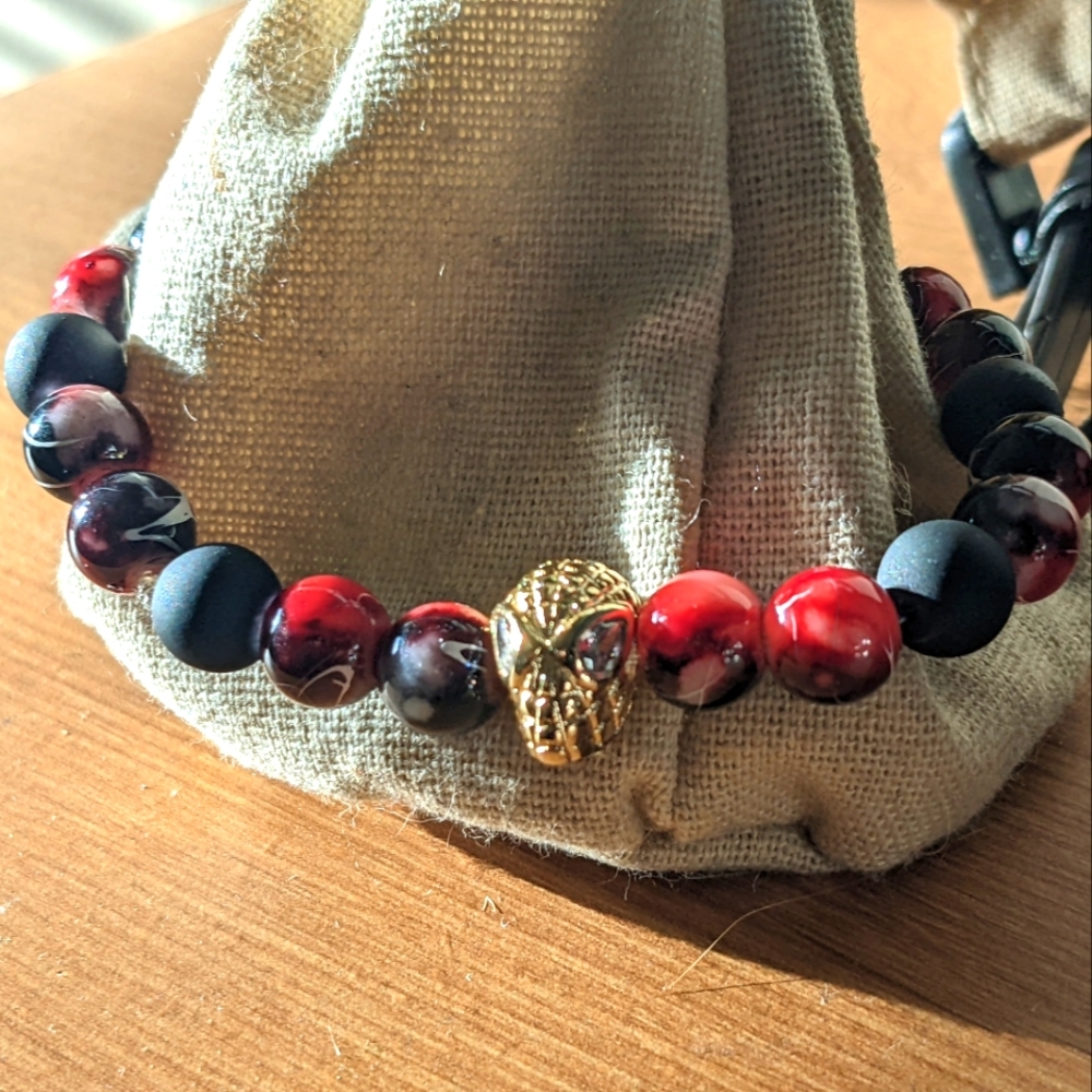 Jeweled Spider-Man Bead Bracelet